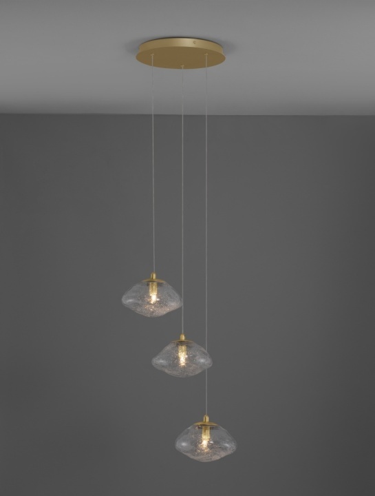 Corp de iluminat suspendat King Transparent / Auriu Ø25 x H 180 cm - Img 5