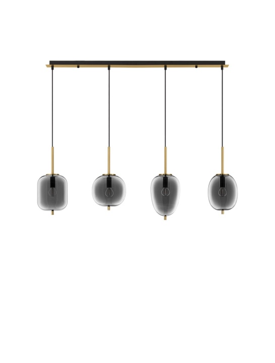 Corp de iluminat suspendat Lato Smokey / Negru 110 x 18,5 x 120 cm - Img 2