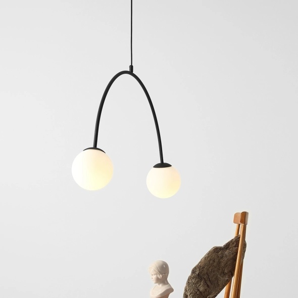 Corp de iluminat suspendat Lea 84 cm 2xE14 - Negru - Img 5