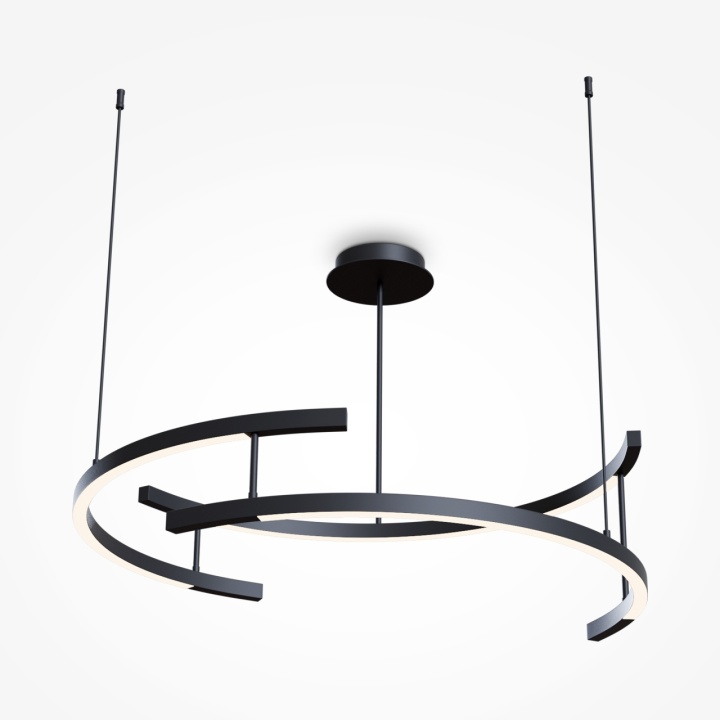 Corp de iluminat suspendat Line Ø 83 cm 4000K - Negru - Img 2