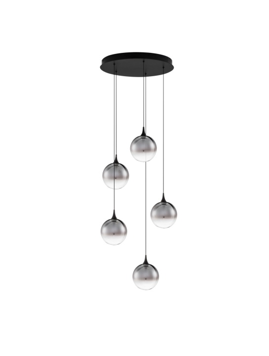 Corp de iluminat suspendat Orenda Grandiet Smokey / Negru Ø50 x H 200 cm - Img 2