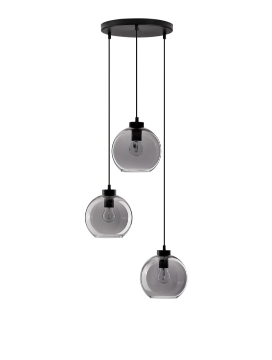Corp de iluminat suspendat Palmer Smokey / Negru Ø30 x H 145 cm - Img 2
