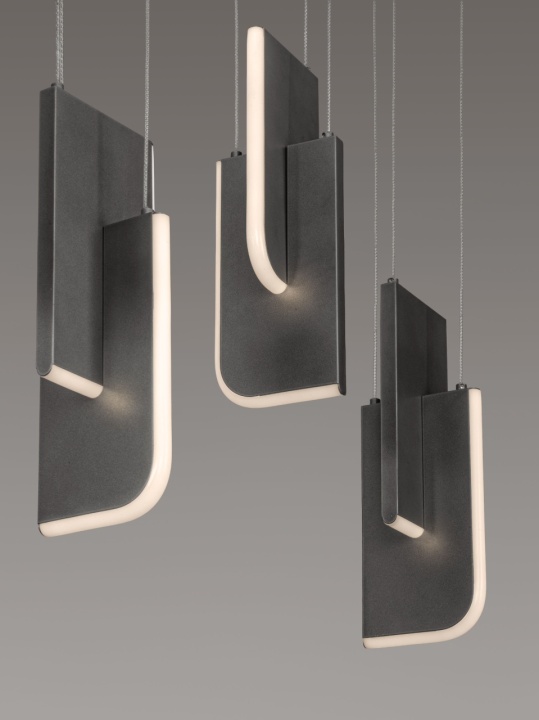 Corp de iluminat suspendat Totem Argintiu / Gri 96 x 14 x 150 cm - Img 5