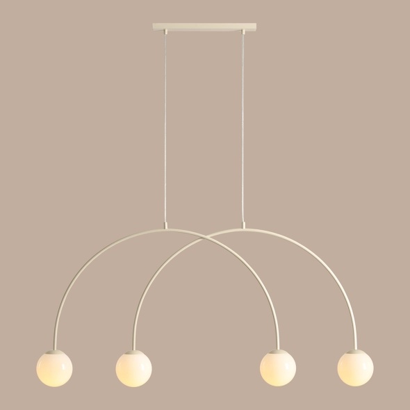 Corp de iluminat suspendat Una 130 cm 4xE14 - Crem - Img 2