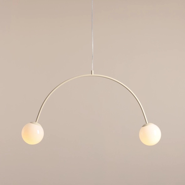 Corp de iluminat suspendat Una 84 cm 2xE14 - Crem - Img 2