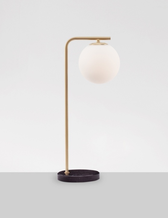 Lampa de masa Alvarez Auriu / Negru / Alb / Opal 22 x 15 x 51 cm - Img 3