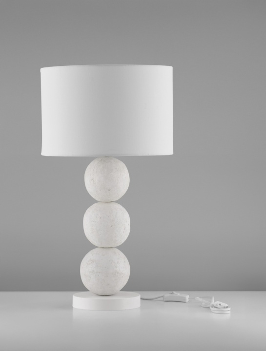 Lampa de masa Chamois Alb Ø30 x H 55 cm - Img 3