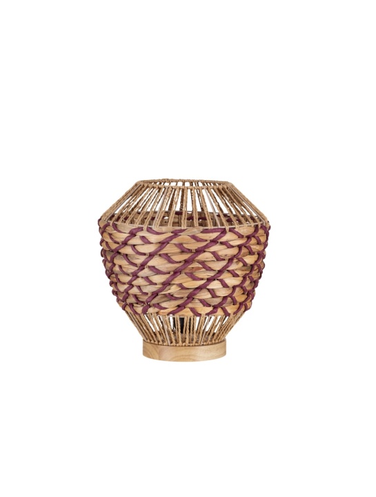 Lampa masa / veioza Μαpi Natural / Red Ø29 x H 29 cm - Img 2