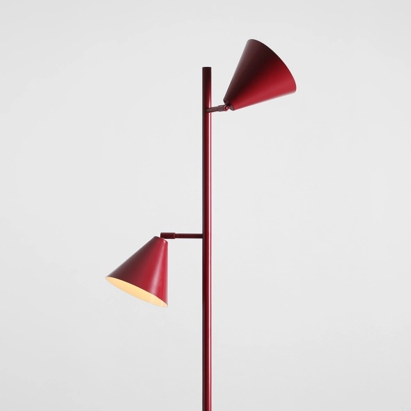 Lampadar Form 2xE27 - Roșu vin - Img 4