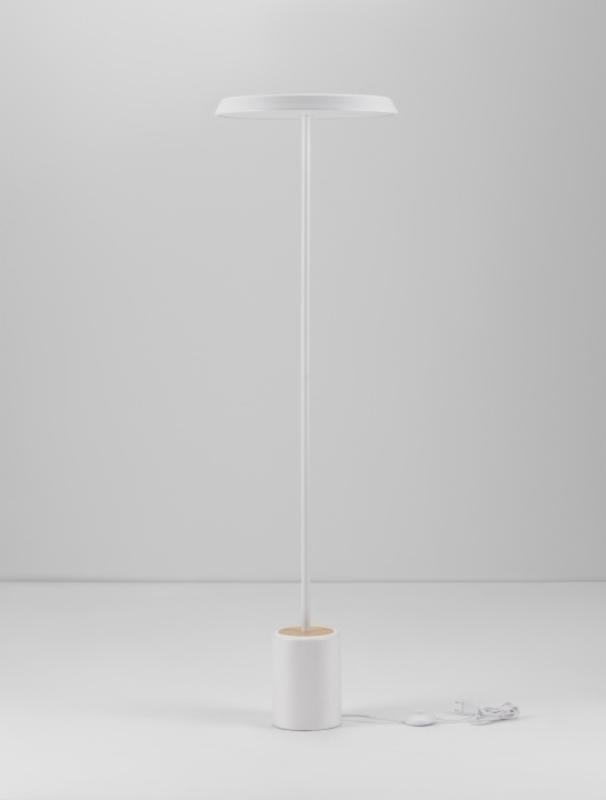 Lampadar Ophelia Alb / Veneer Ø40 x H 135 cm - Img 3