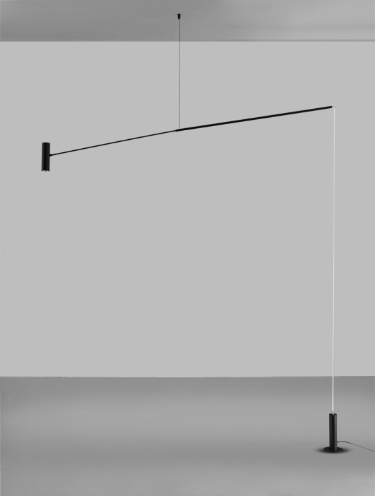Lampadar Voice Negru 192 x 12 x 20-250 cm - Img 3