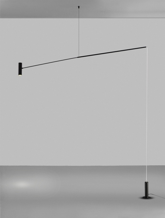 Lampadar Voice Negru 192 x 12 x 20-250 cm - Img 4
