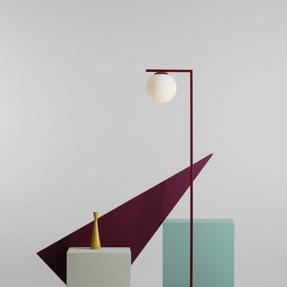 Lampadar Zac 1xE27 - Roșu vin - Img 3