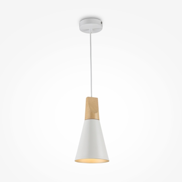 Pendul Bicones Ø 14 cm E27 - Alb - Img 3