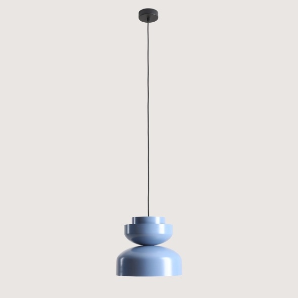 Pendul Dalia 30 cm 1xE27 - Albastru prăfuit - Img 3