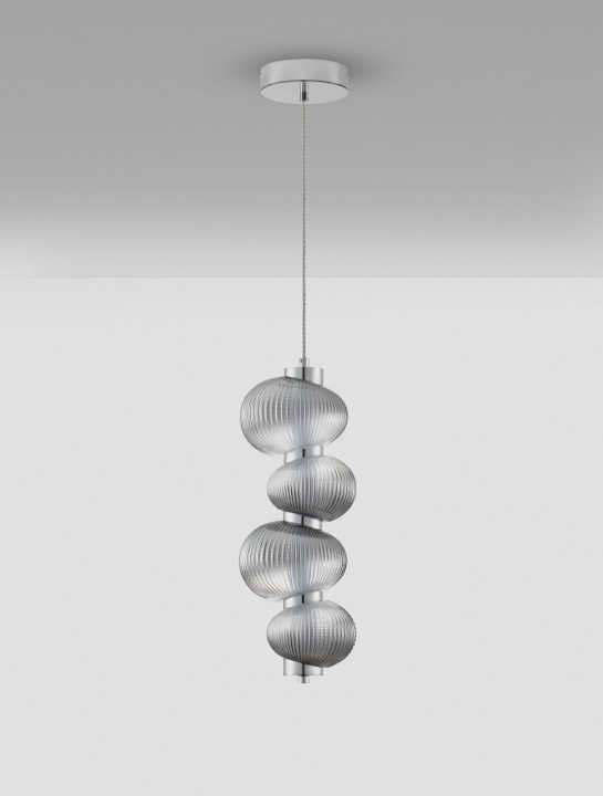 Pendul Leda Gri / Ghrome Ø16 x H 251 cm - Img 3