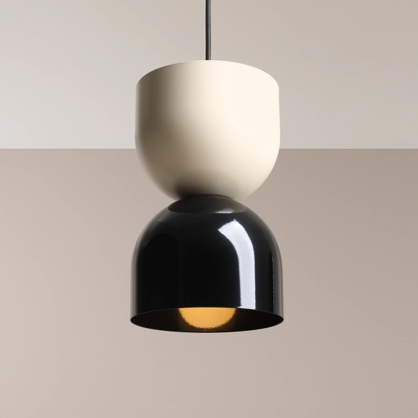 Pendul Lui 15 cm 1xE27 - Crem + Negru - Img 2