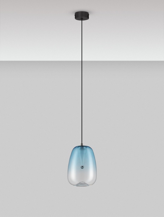 Pendul Oblo Gradient Light Blue / Negru Ø16 x H 227 cm - Img 3