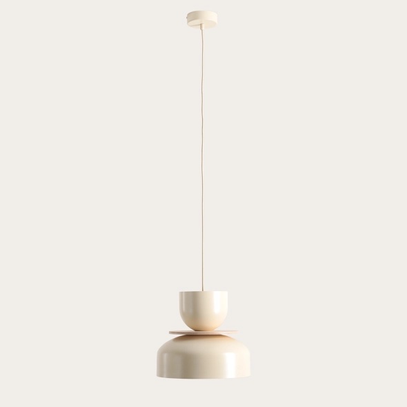 Pendul Uto 30 cm 1xE27 - Crem, lemn deschis - Img 2