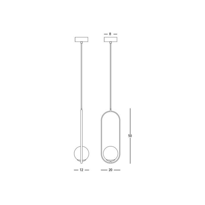 Pendul Valen 1xG9 LED - Gold Matt - Img 4