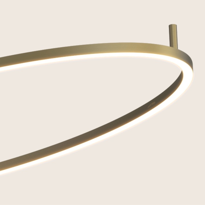 Plafonieră Doppio Anello LED 3000K - Auriu - Img 3