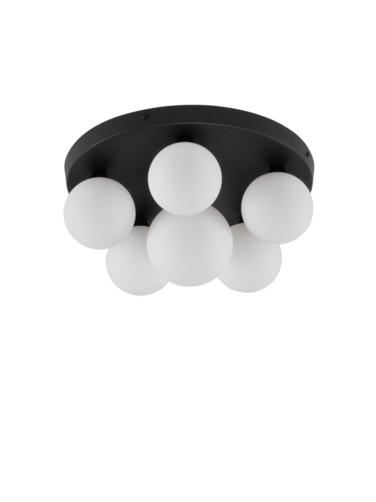 Plafoniera Edem Opal / Negru Ø35 x H 17 cm - Img 5
