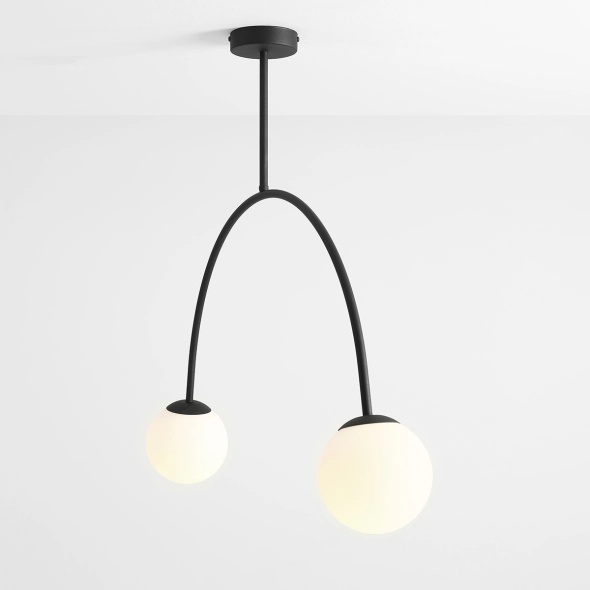 Plafonieră Lea 84 cm 2xE14 - Negru - Img 3