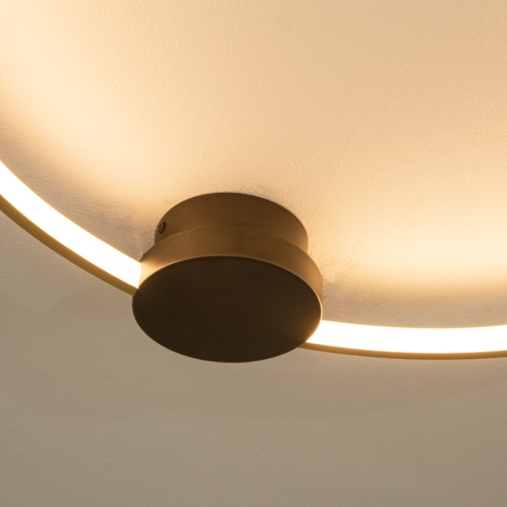 Plafonieră Orbita Duo LED 3000K - Negru mat, Gold Matt - Img 4