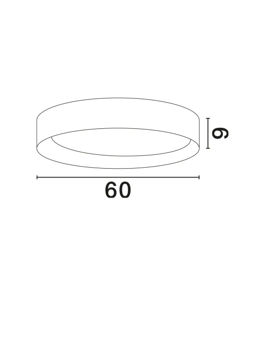 Plafoniera Stake Negru Ø60 x H 9 cm - Img 2