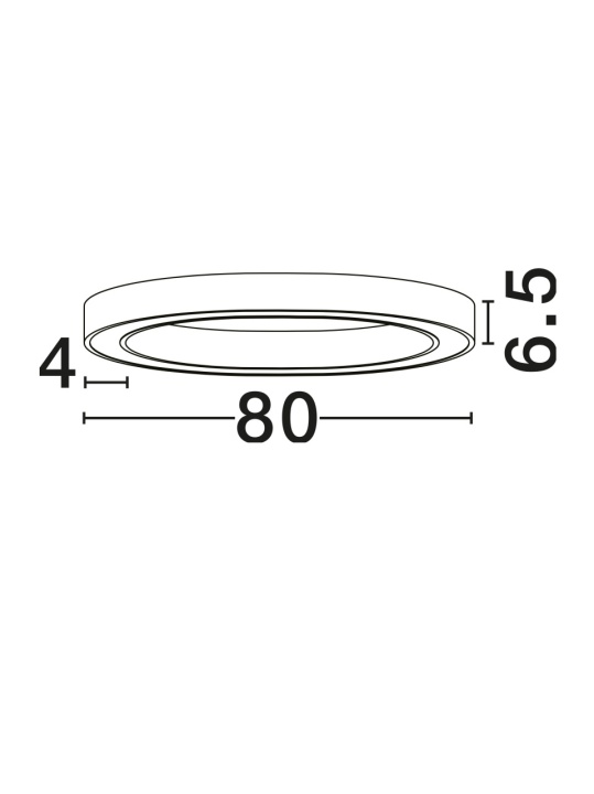 Plafoniera Sting Negru Ø80 x H 6,5 cm - Img 5