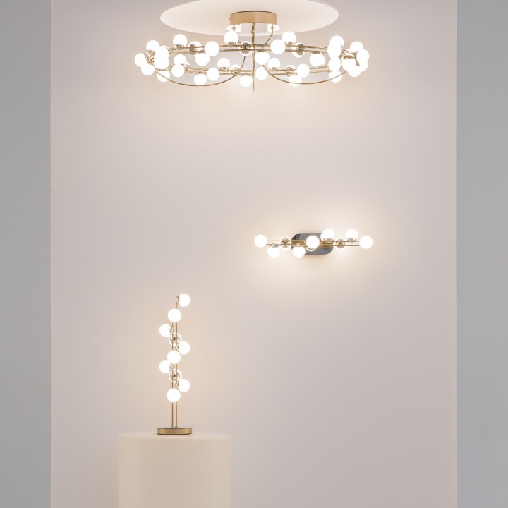 Plafonieră Tessara Ø 80 cm 3000K - Auriu - Img 3