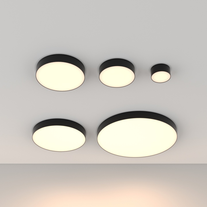 Plafonieră Zon Ø 60 cm 3000K - Negru - Img 3