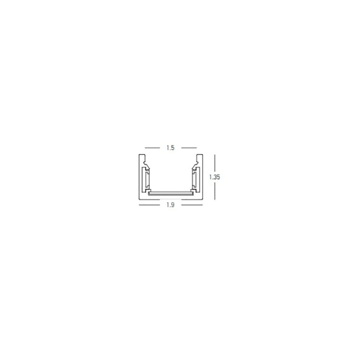 Sina magnetica aplicată 15mm Ultra Slim Extra - 2m Negru - Img 3