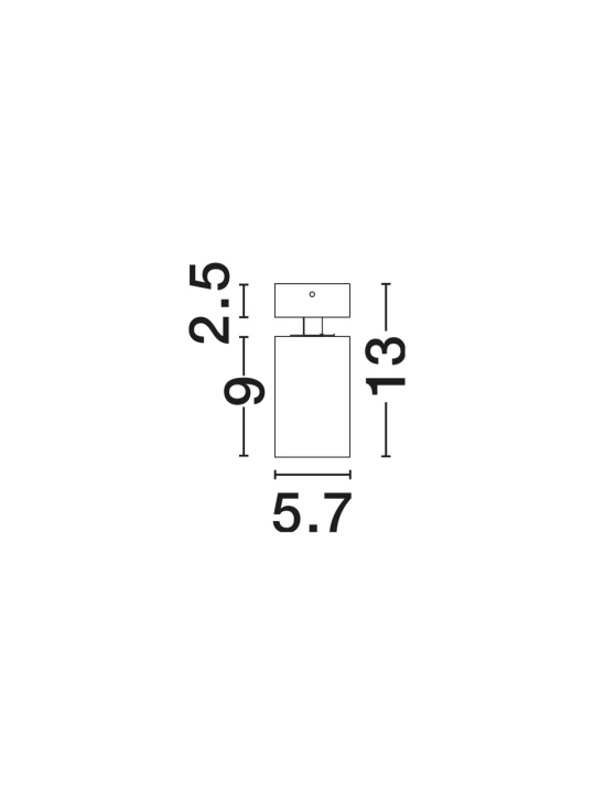 Spot Inus Negru / Auriu Ø5,7 x H 13 cm - Img 5