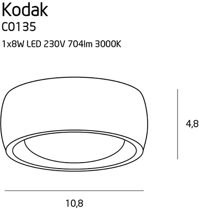 Spot Kodak II IP44 alb - Img 2