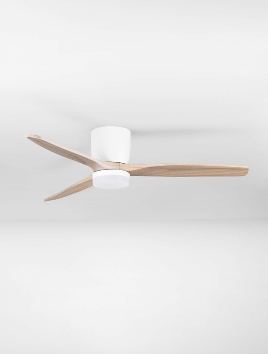 Ventilator Aloa Alb / Natural / Lemn Ø132 x H 27,5 cm - Img 3