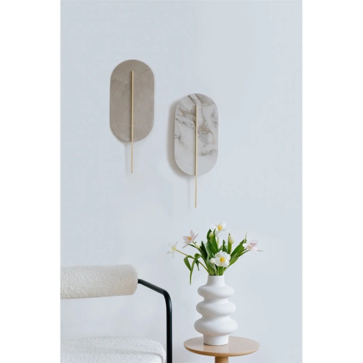 Aplică de perete ROKKE STONE white with decorative detail, alb - Img 2