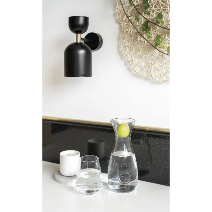 Aplică de perete SUPURU W black adjustable with brass tube, negru / auriu - Img 3