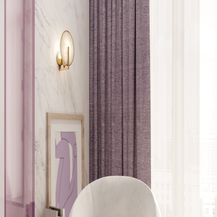 Aplică Marmo H 21 cm E14 - Auriu - Img 2