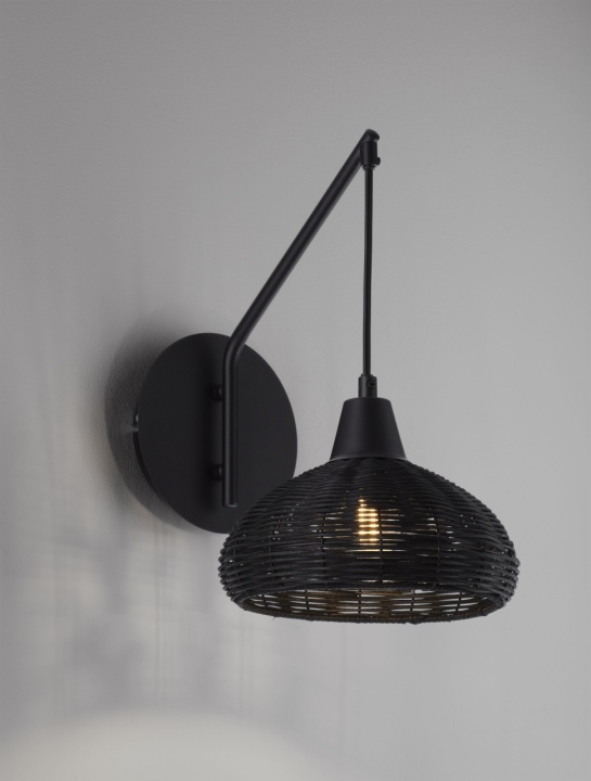 Aplica perete decorativa Fado Negru 20,5 x 14 x 40 cm - Img 4