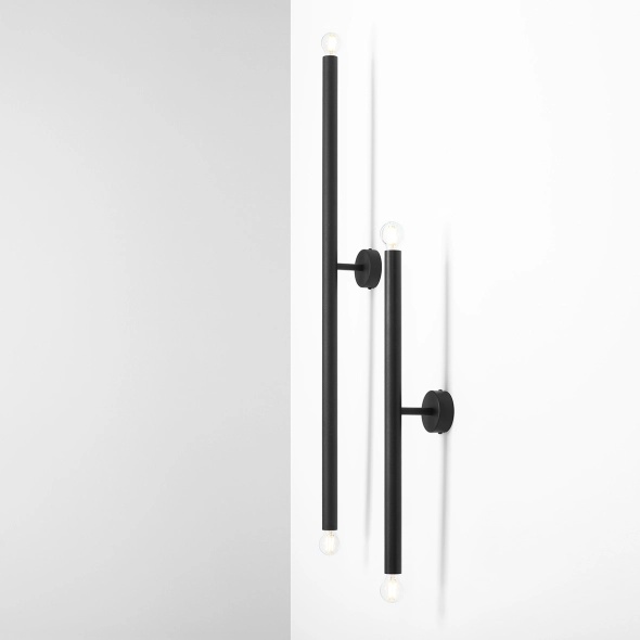 Aplică Tubo înălțime 100 cm 2xE14 - Negru - Img 5