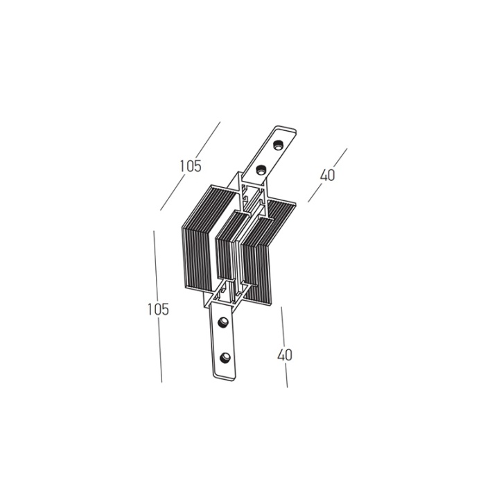 Conector colt vertical trimless Sina magnetica 3mm Micro - Negru - Img 4