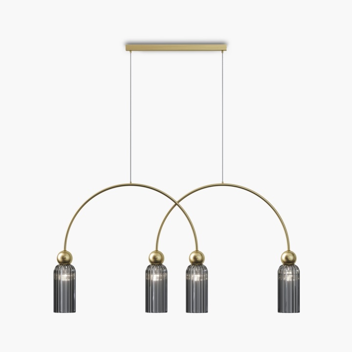 Corp de iluminat suspendat Antic L 110 x l 10 cm E14 - Auriu - Img 3