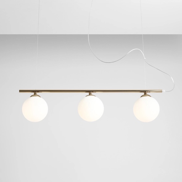 Corp de iluminat suspendat Beryl 80 cm 3xE14 - Auriu - Img 3