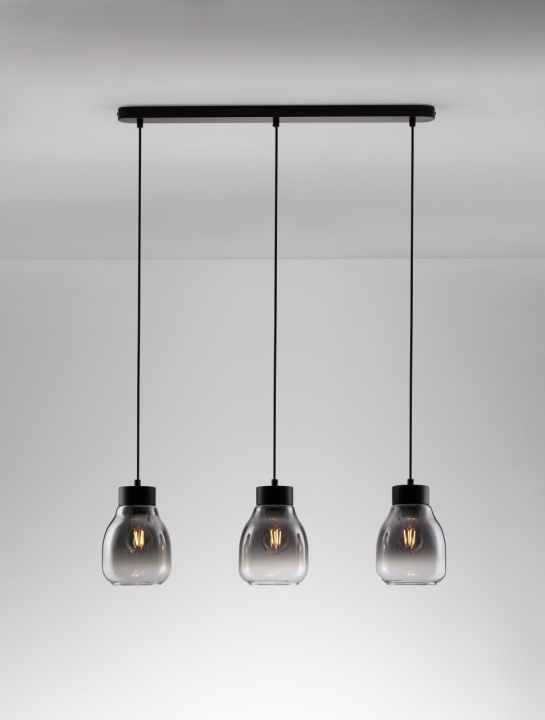 Corp de iluminat suspendat Blacu Gri / Negru 75 x 15 x 120 cm - Img 4