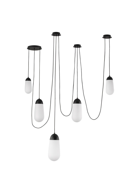 Corp de iluminat suspendat Blaky Opal / Negru Ø170 x H 300 cm - Img 2