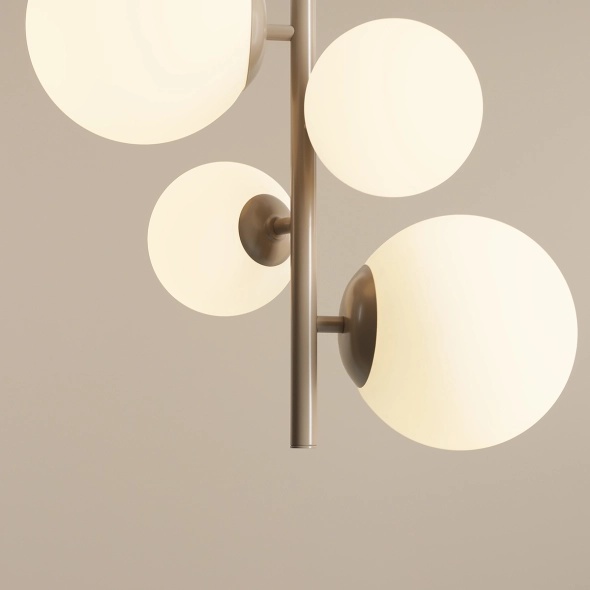 Corp de iluminat suspendat Bloom 46 cm 2xE14 / E27 - Bej - Img 2