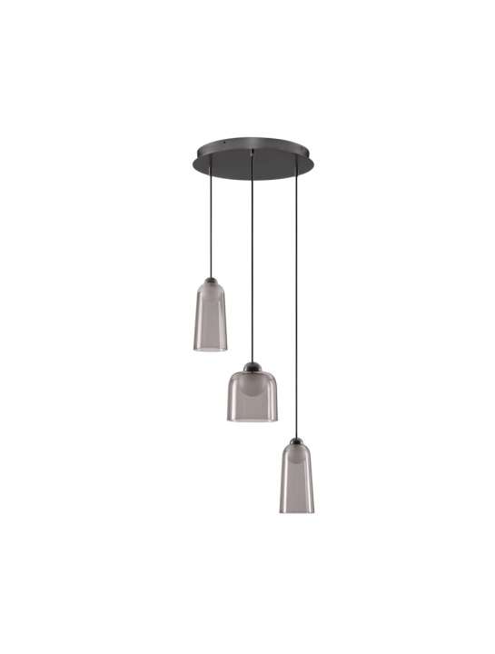 Corp de iluminat suspendat Dione Negru / Smokey Ø35 x H 200 cm - Img 2