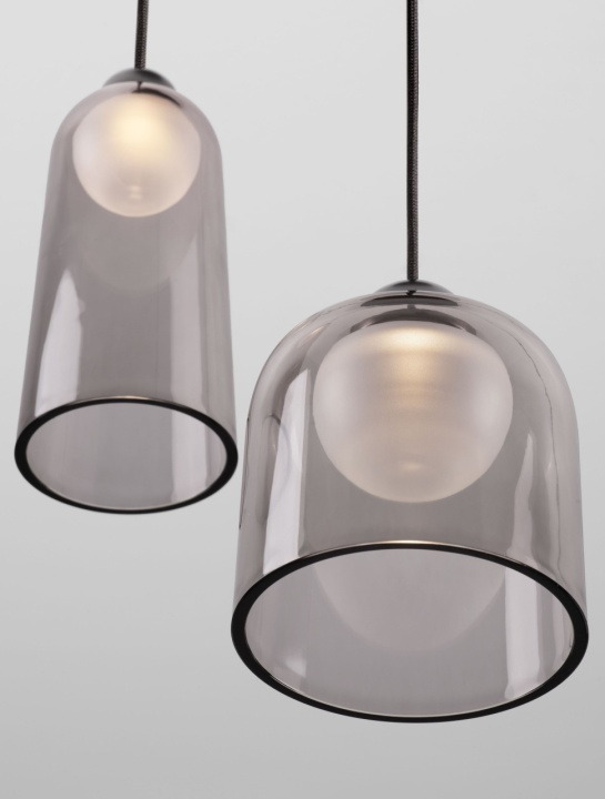 Corp de iluminat suspendat Dione Negru / Smokey Ø35 x H 200 cm - Img 5