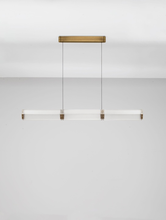 Corp de iluminat suspendat Essenzo Alama antichizata 120 x 12 x 180 cm - Img 3
